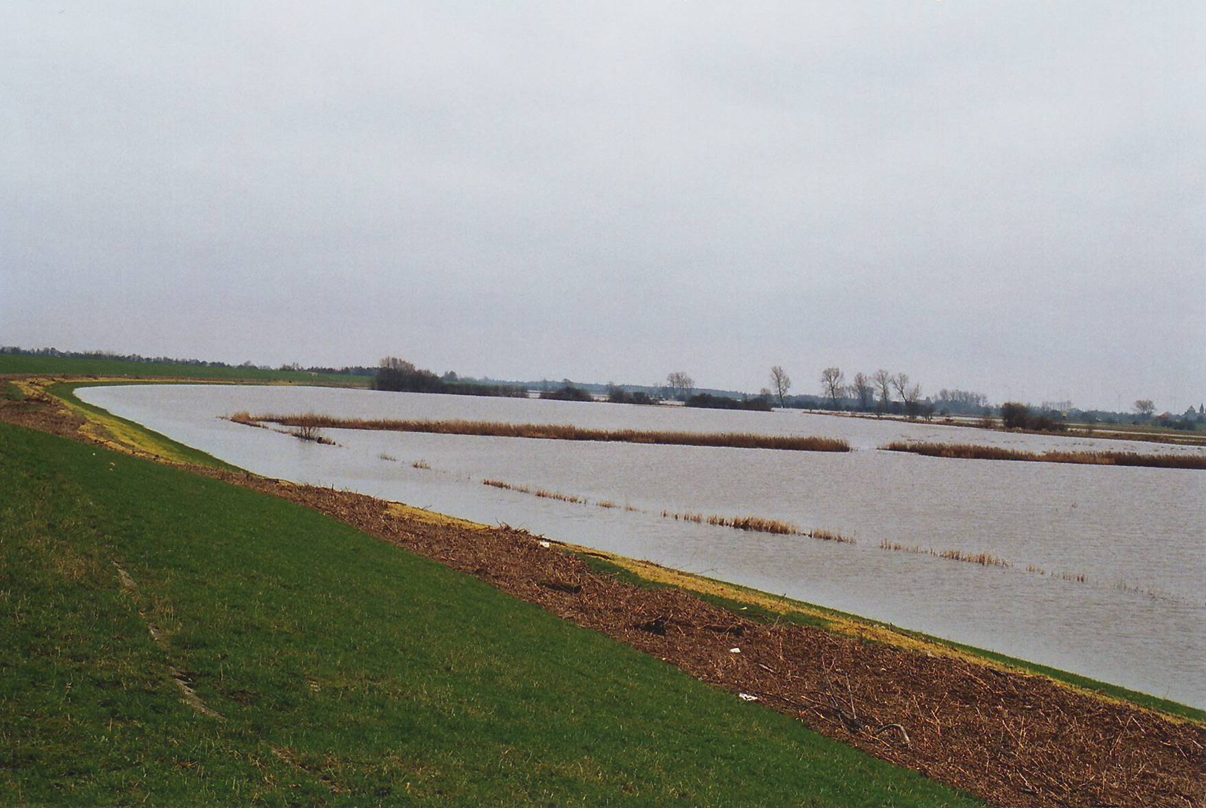 Die Ems bei Tunxdorf hat das Land berschwommen